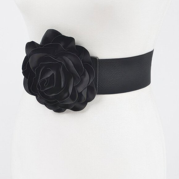 Delicate Beautiful Flower Plus Size Elastic Belt - Picture 2 of 6